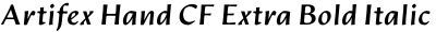 Artifex Hand CF Extra Bold Italic
